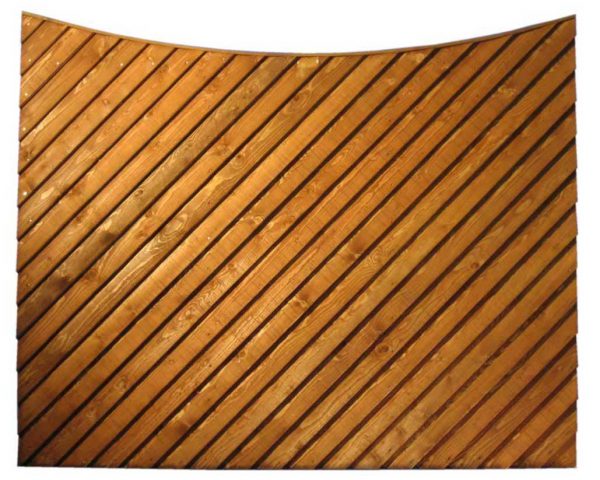 6' x 4' Scalloped Top Diagonal Closeboard Panel